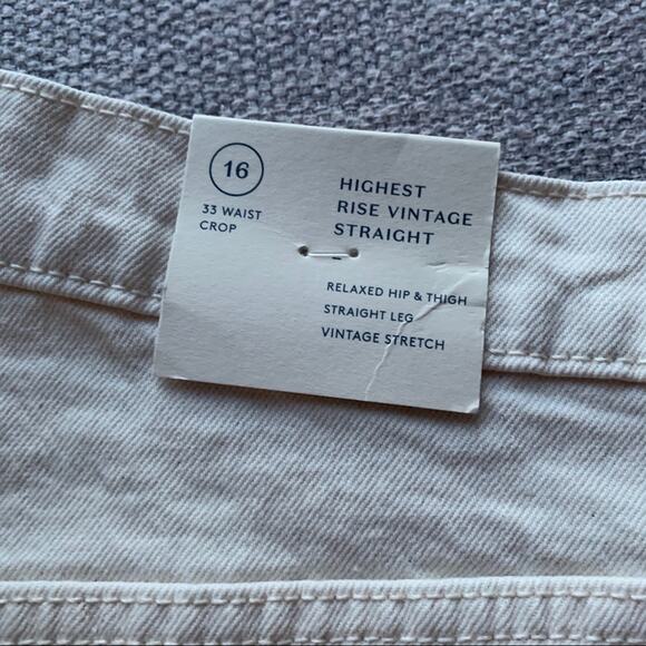 Universal Thread Highest Rise Vintage Crop Jeans Y2K Cream Trendy Denim 16 - Picture 5 of 10